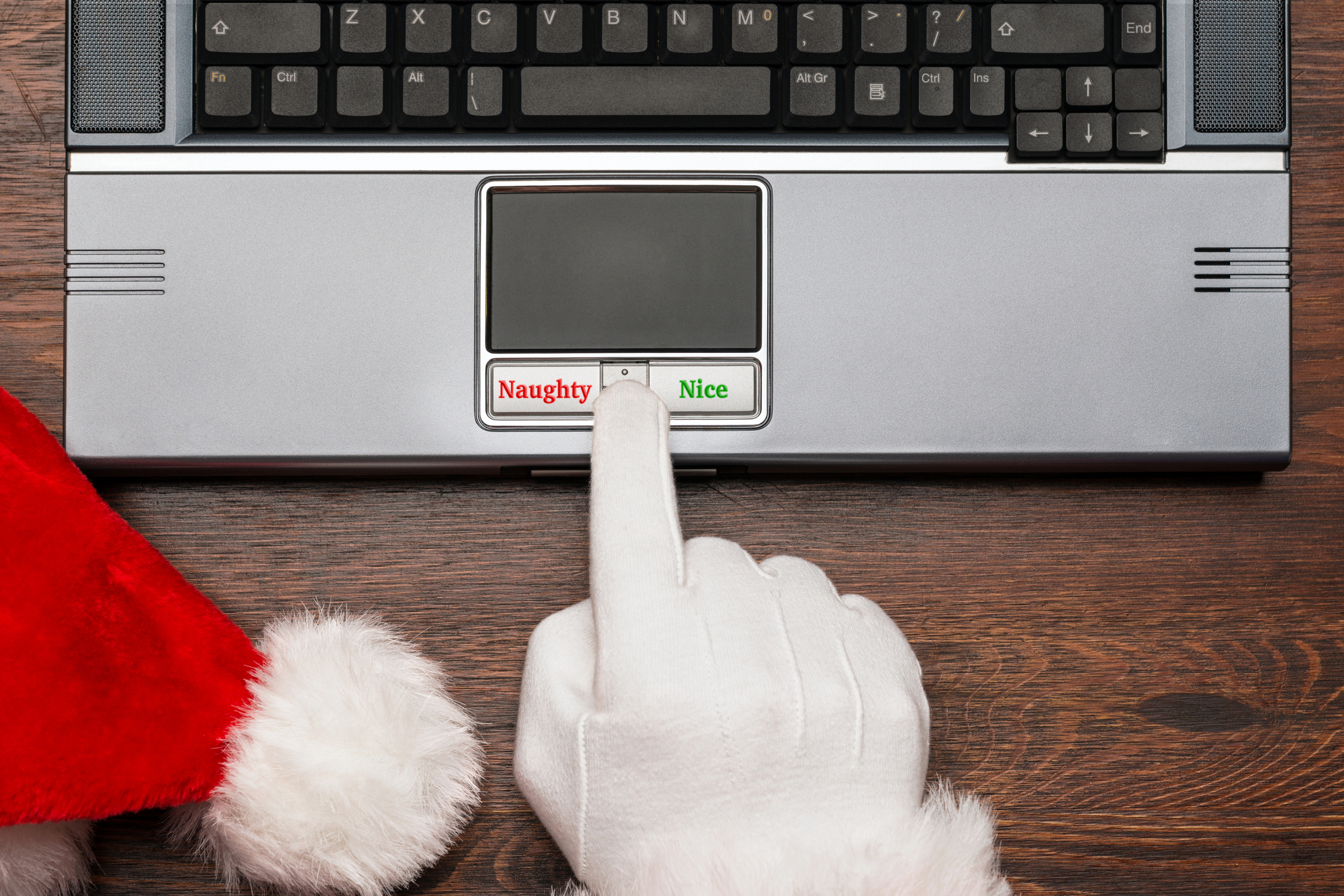 Santa computer list Naughty or Nice Christmas remote jobs