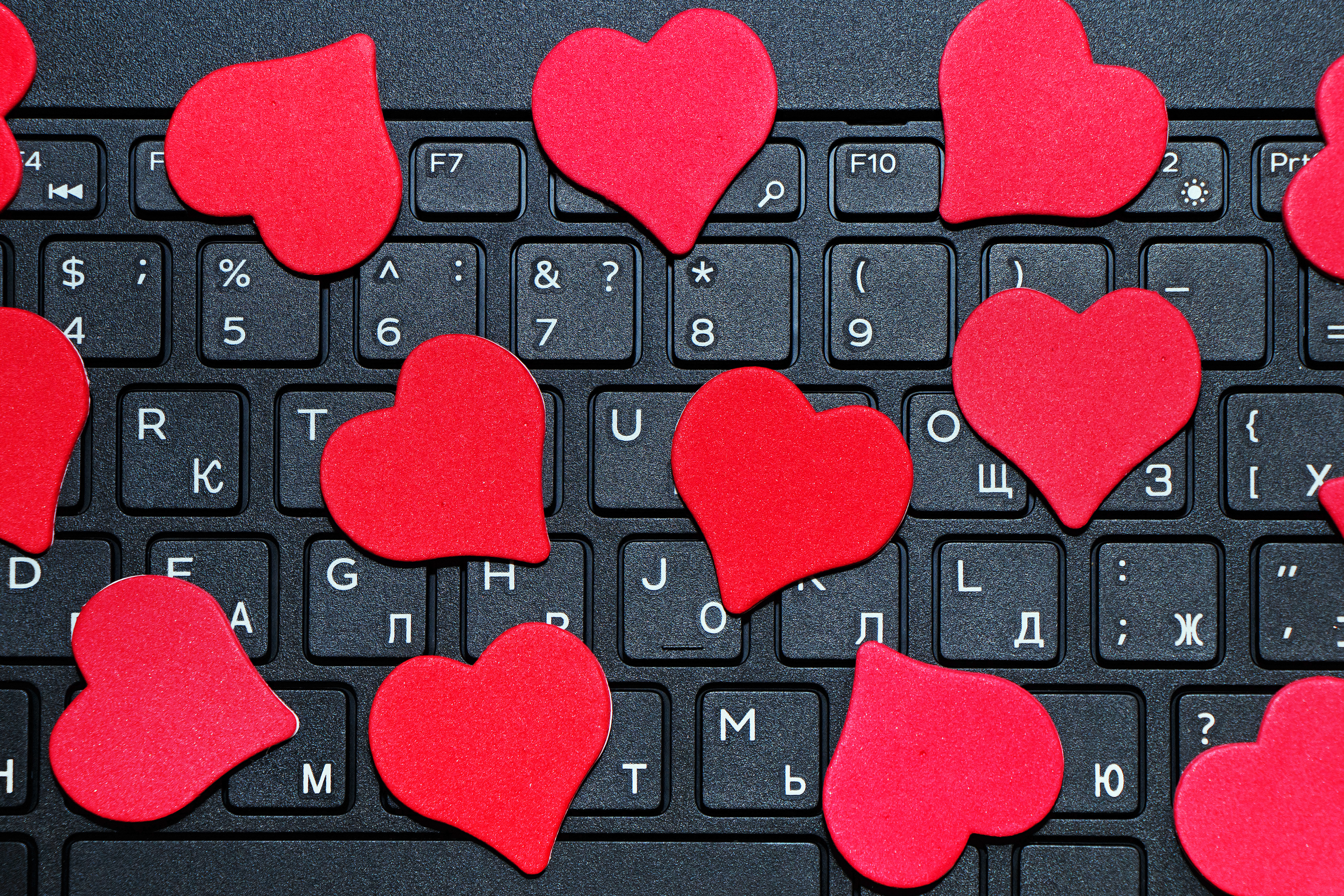 red hearts on a keyboard february remote jobs