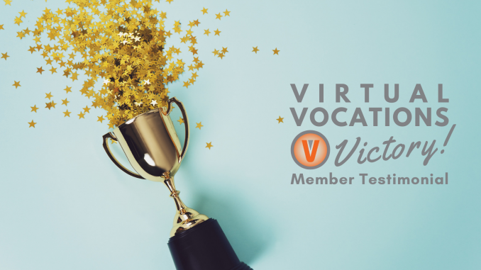 insurance industry - Virtual Vocations VV Victory Member Testimonial