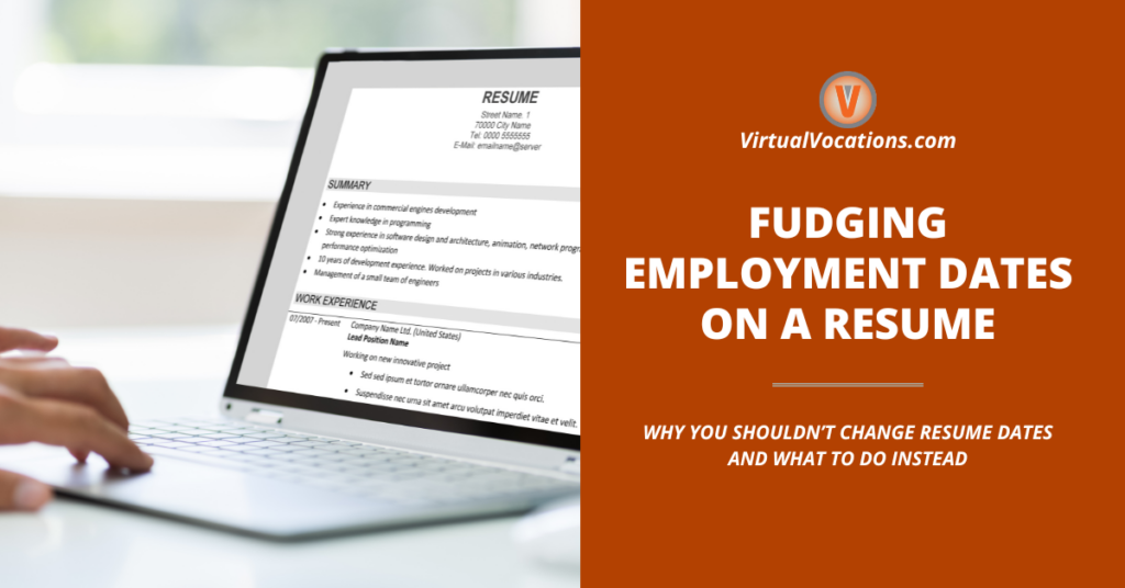 Fudging Employment Dates on a Resume facebook image