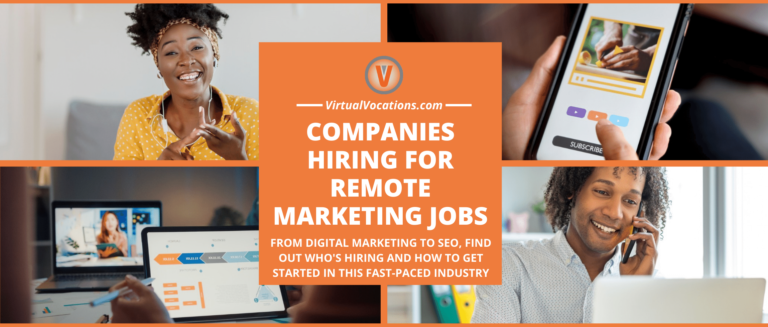 Companies Hiring for Remote Marketing Jobs - Virtual Vocations