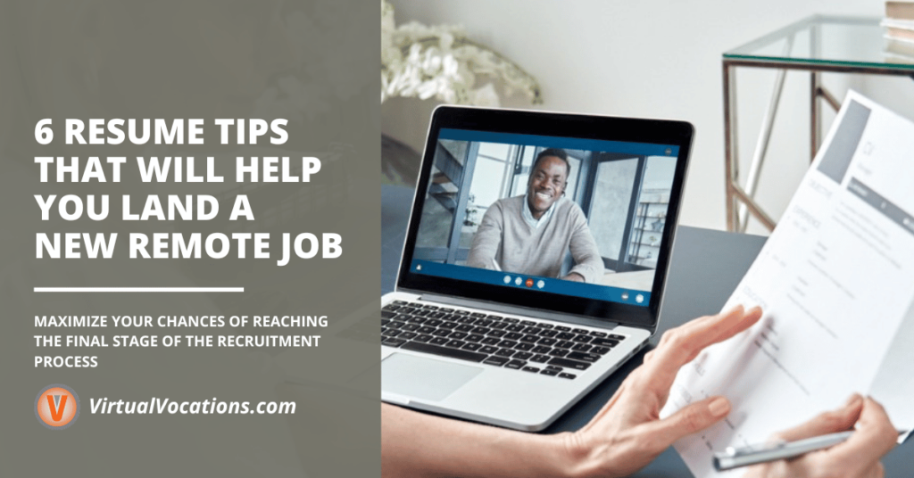 Use these six tips to upgrade your resume and land a remote job