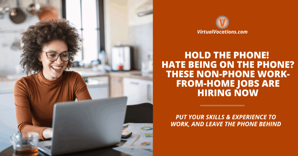 Hate Being on the Phone These Non Phone Work From Home Jobs Are Hiring Now facebook image