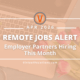 April 2026 Employer Partner Remote Job Openings